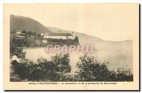 Cartes postales Abbaye d'Hautecombe Le Monastere vu de la presquille du Sacre Coeur