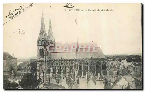 Ansichtskarte AK Moulins La Cathedrale et l'Abside