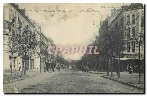 Ansichtskarte AK Chalon s Saone Boulevard de la Republique