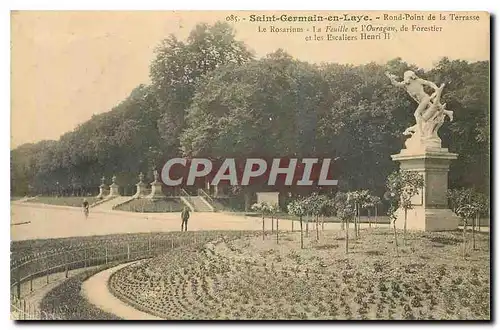 Cartes postales Saint Germain en Laye Rond Point de la Terrasse Le Rosarium la Feuille et l'Ouragan de Forestier