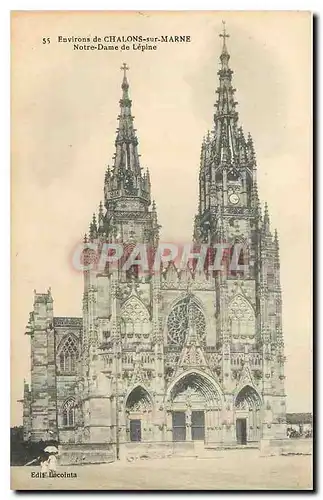 Ansichtskarte AK Environs de Chalons sur Marne Notre Dame de Lepine