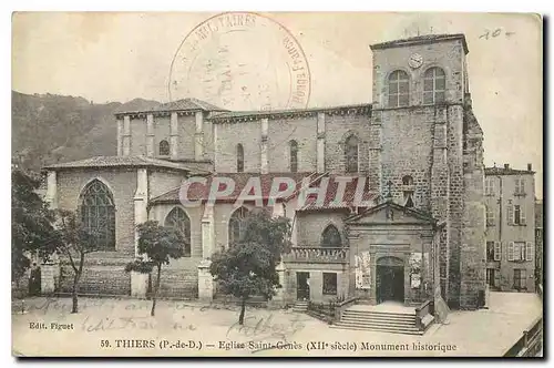 Ansichtskarte AK Thiers P de D Eglise Saint Genes Monument historique