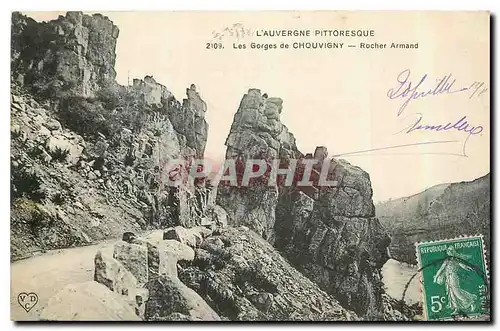 Cartes postales L'Auvergne Pittoresque Les Gorges de Chouvigny Rocher Armand