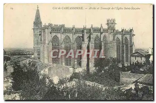 Ansichtskarte AK Cite de Carcassonne Abside et Transpert de l'Eglise Saint Nazaire