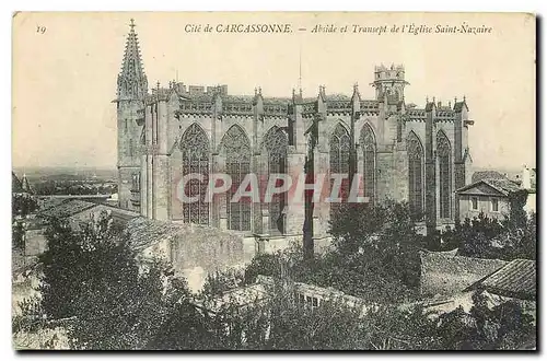Cartes postales Cite de Carcassonne Abside et Transpert de l'Eglise Saint Nazaire