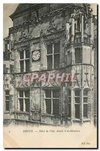 Cartes postales Dreux Hotel de Ville Details d'Architecture