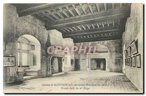 Cartes postales Chateau de Montsoreau Grand Salle