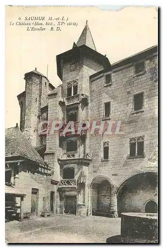 Cartes postales Saumur M et L Le Chateau l'Escalier