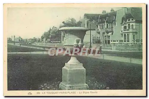 Cartes postales Le Touquet Paris Plage Le Digue fleurie