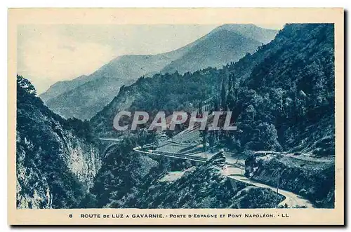 Ansichtskarte AK Route de Lux a Gavarnie Porte d'Espagne et Pont Napoleon