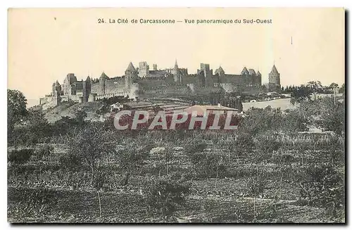 Cartes postales La Cite de Carcassonne Vue panoramique du Sud Ouest