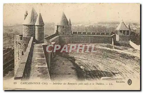 Ansichtskarte AK Carcassonne Cite Interieur des Remparts cote Sud