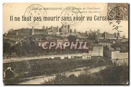 Ansichtskarte AK Cite de Carcassonne Vue generale du Nord Ouest