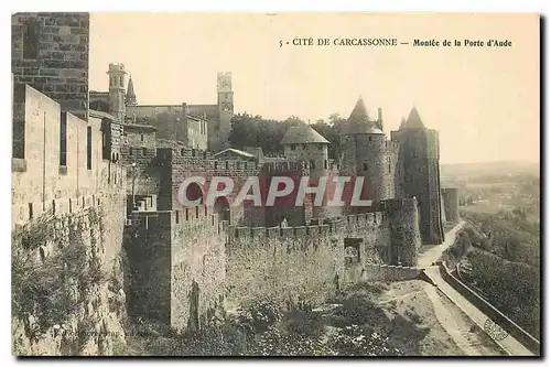Cartes postales Cite de Carcassonne Montee de la porte d'Aude