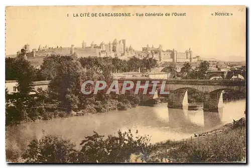 Cartes postales La Cite de Carcassonne Vue Generale de l'Ouest