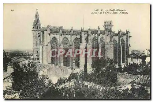 Ansichtskarte AK Cite de Carcassonne Abside de l'Eglise Saint Nazaire