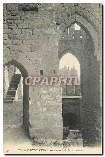 Cartes postales Cite de Carcassonne Descente de la Barbacane