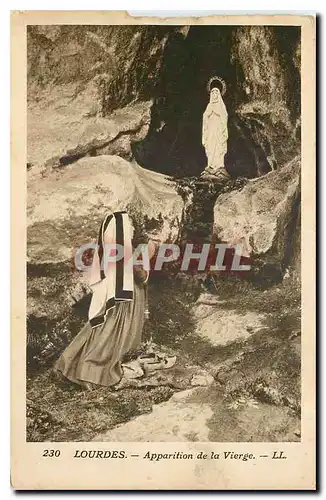 Cartes postales Lourdes Apparation de la Vierge