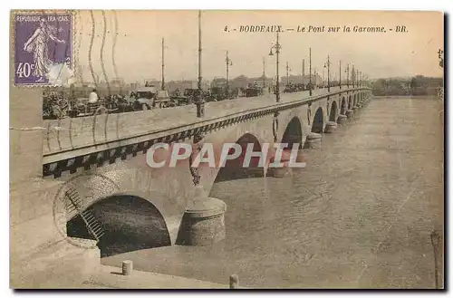Cartes postales Bordeaux Le Pont sur la Garonne