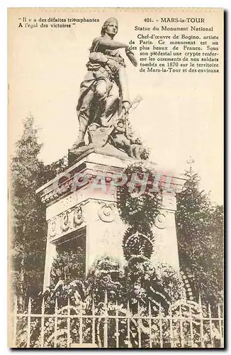 Cartes postales Mars le Tour Statue du Monument National