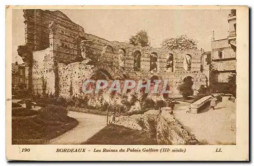 Cartes postales Bordeaux Les Ruines du Palais Gallien