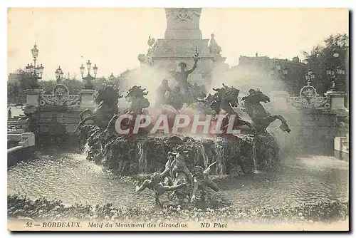 Cartes postales Bordeaux Morif du Monument des Girondins