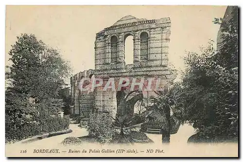 Cartes postales Bordeaux Ruines du Palais Gallien