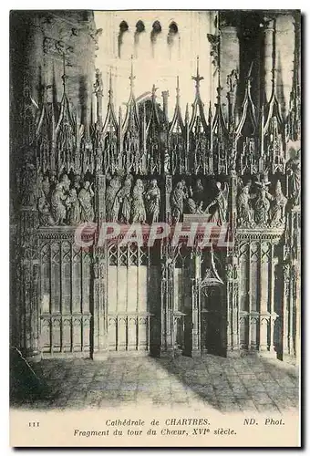 Ansichtskarte AK Cathedrale de Chartres Fragment du tour du Choeur