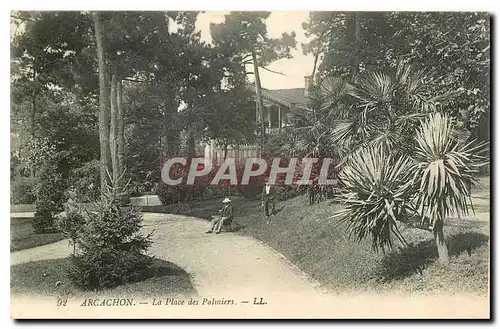 Ansichtskarte AK Arcachon La Place des Palmiers