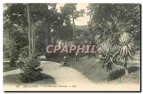 Cartes postales Arcachon La Place des Palmiers