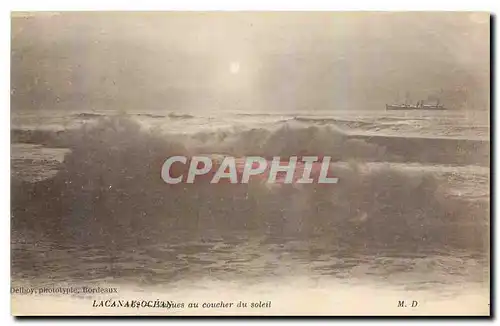 Cartes postales Arcachon coucher du soleil