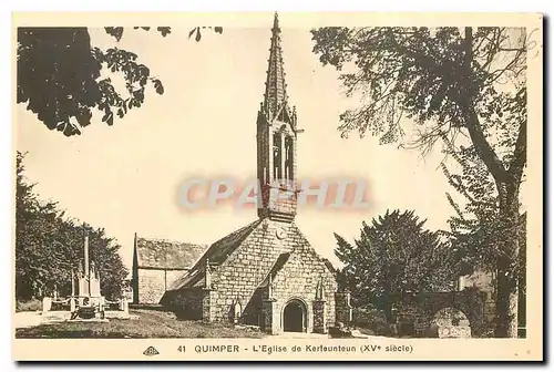 Ansichtskarte AK Quimper L'Eglise de Kerfeunteun