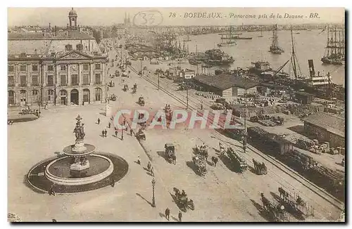 Ansichtskarte AK Bordeaux Panorama pris de la Douane