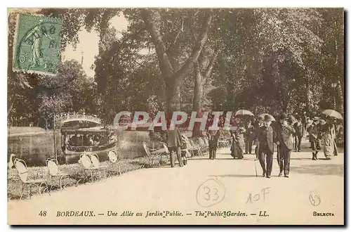 Ansichtskarte AK Bordeaux Une Allee au Jardin Public