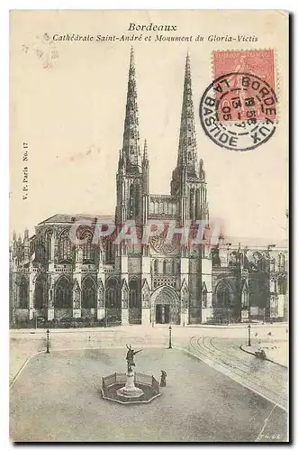 Cartes postales Bordeaux Cathedrale Saint Andre et Monument du Gloria Victis
