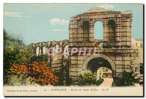 Ansichtskarte AK Bordaeux Ruines du Palais Gallien