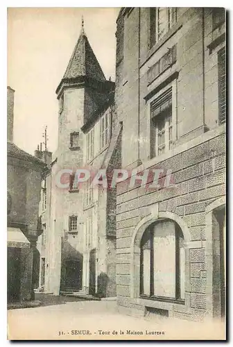Ansichtskarte AK Semur Tour de la Maison Laureau