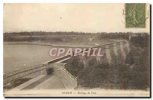 Cartes postales Semur Barrage de pont