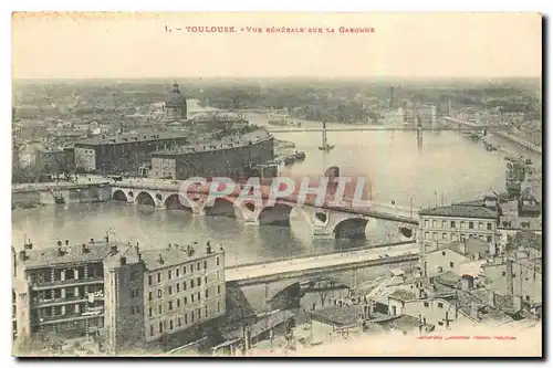 Cartes postales Toulouse Vue generale sur la Garonne