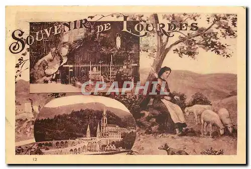 Cartes postales Souvenir de Lourdes