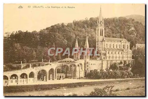 Ansichtskarte AK Lourdes La Basilique et le Rosaire