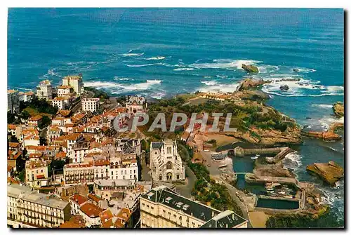 Cartes postales Biarritz Vue par avion l'Eglise Sainte Eugenie