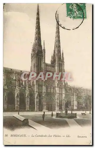 Ansichtskarte AK Bordeaux La Cathedrale Les Fleches