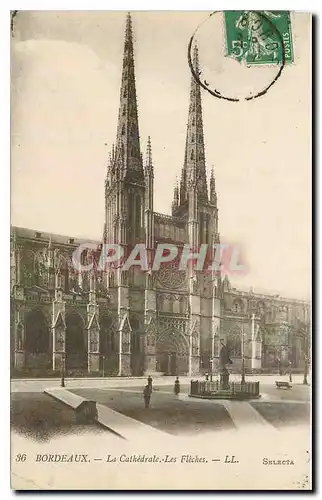 Cartes postales Bordeaux La Cathedrale Les Fleches