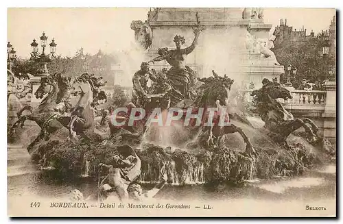 Cartes postales Bordeaux Detail du Monument des Girondes