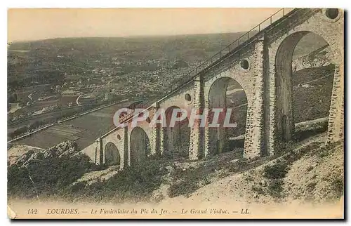 Cartes postales Lourdes Le Funiculaire du Pic du Jer Le Grand Viaduc