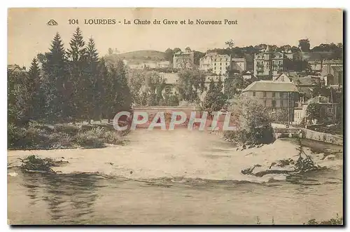 Ansichtskarte AK Lourdes La Chute du Gave et le Nouveau Pont