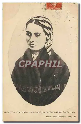 Ansichtskarte AK Lourdes Le Portrait authentique de Bernadette Soubirous