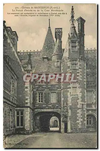 Ansichtskarte AK Chateau de Maintenon E et L Le Portail d'entree vu de la Cour Meridionale