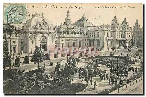 Cartes postales Casino de Monte Carlo La Facade